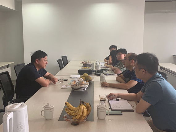 2019年8月，钟楼区组织部副部长 刘更城 携开发区领导走访费洛斯药业